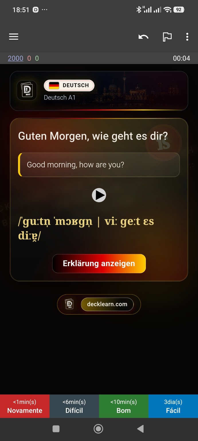 German A1 answer