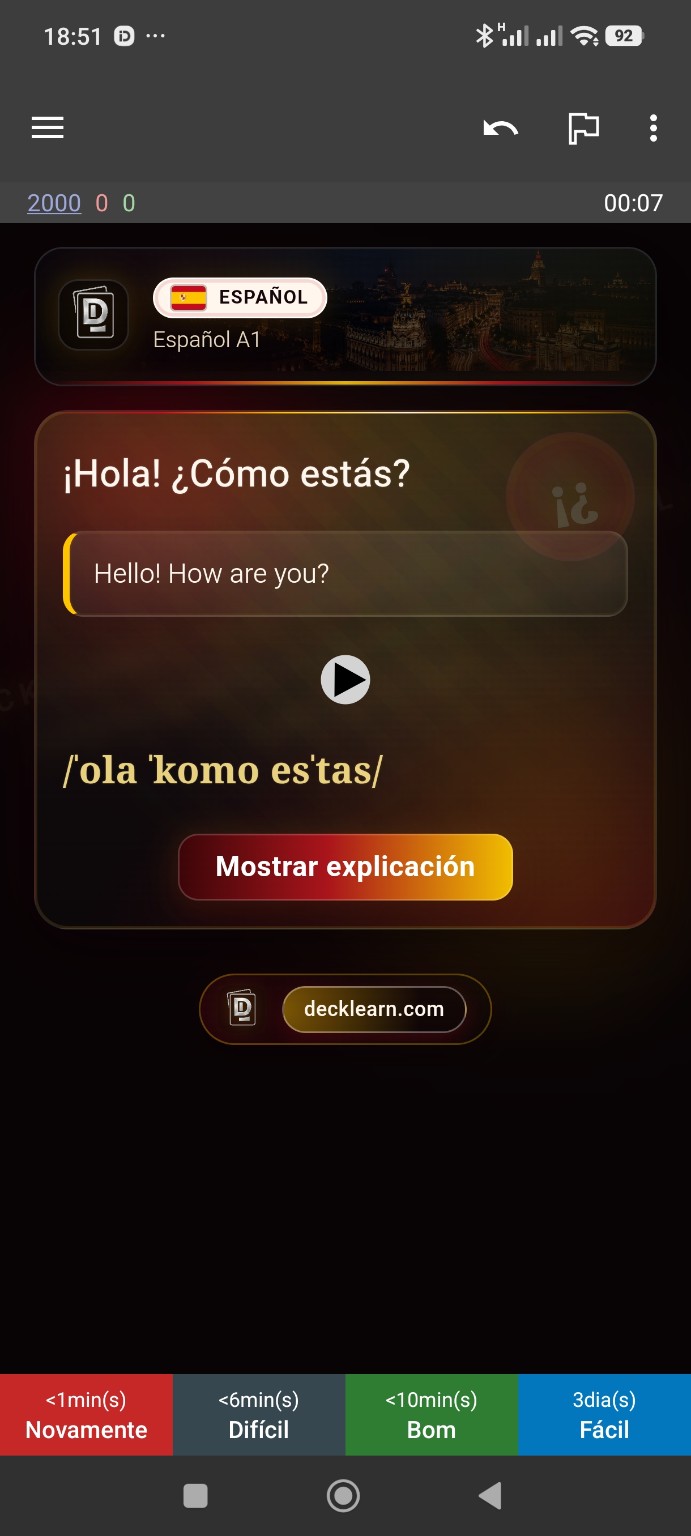 Spanish A1 answer